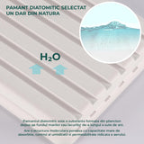 Set 2 Covorase pentru Chiuveta Elindor® din Diatomit, Extra Absorbant, Uscare Rapida, Antiderapante, Design Contemporan si Minimalist, Rezistente la Apa, 21 cm x 10 cm x 1.5 cm, Bej Deschis