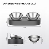 Set Boluri Înalte Elindor® din Oțel Inoxidabil, Antiderapante, pentru Câini și Pisici