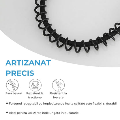 Baterie Chiuveta, Tip Cascada Elindor®, Robinet de Apa Modern, Monocomanda pentru Baie si Bucatarie, Otel Inoxidabil, Montare pe Chiuveta, Jet Larg, Multifunctionala Design Elegant pentru Lavoar sau Vas, Finisaj Mat Neagra