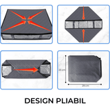 Set 2 Cutii Pliabile de Depozitare Elindor®, Organizatoare pentru Haine si Paturi, Potrivit pentru depozitare Sub Pat, Ideal pentru Dormitor, Dulap, Dormitor Studentesc, Plapumi, Gri