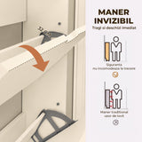 Organizator pentru Pantofi Elindor® Pantofar tip Dulap cu 3 Nivele Mari, Fara Gauri, Suport pentru Papuci, Dulap Hol, Living, Dormitor, Economisire Spatiu, Depozitare Incaltaminte, 50 x 17 x 120 cm, Bej