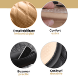 Husă scaune auto din piele PU, universale, pentru scaunele din față, antialunecare, design modern