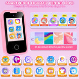 Telefon de Jucărie Elindor® pentru Copii - Roz, cu Funcții Educative