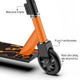 Troținetă Sport Elindor®, Rotire 360°, Roți Aluminiu, Portocaliu