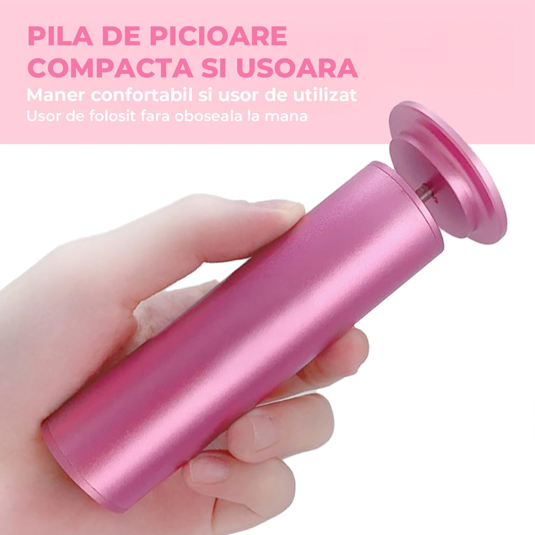 Pila Rotativa Elindor® pentru Calcaie si Talpi, 600 RPM,  Comutator de Viteza, 60 Discuri Smirghel, Piele Crapata si Bataturi, Mov