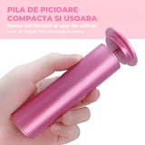 Pila Rotativa Elindor® pentru Calcaie si Talpi, 600 RPM,  Comutator de Viteza, 60 Discuri Smirghel, Piele Crapata si Bataturi, Mov