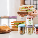 Set 6 Recipiente Sticlă Elindor® pentru Depozitare Alimente Tip Borcan - 475ml