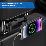 Suport Auto Tableta si Telefon Premium Elindor® pentru Tetiera Scaun, Universal, Compatibil 4.7-13 inch,  iPad, Switch, Sumsung Tab, Smartphone, Ajustabil 360°, Flexibil, Pliabil, Ideal pentru Copii sau Adulti, Orizontal, Accesorii Masina, Negru