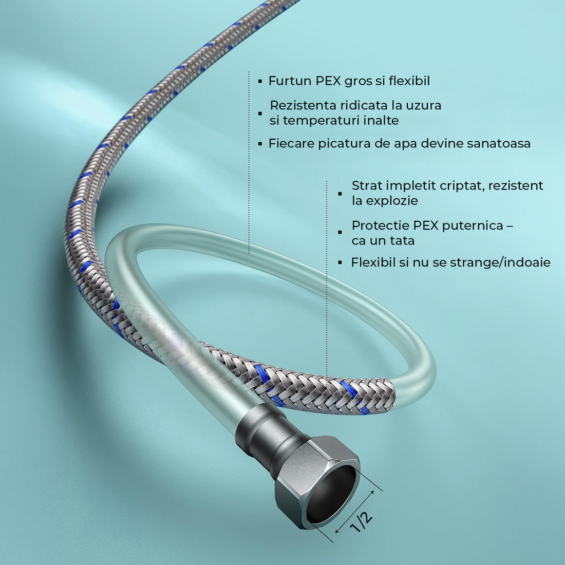 Baterie Chiuveta Neagra Elindor® Inalta, Tip Cascada, Robinet de Apa Modern, Monocomanda pentru Bucatarie si Baie, Otel Inoxidabil, Montare pe Blat, Jet Larg, Incastrata, Multifunctionala Design Elegant pentru Lavoar sau Vas, 14 cm