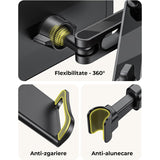 Suport Auto Tableta si Telefon Premium Elindor® pentru Tetiera Scaun, Compatibil 4.4-11 inch, iPad, Samsung Tab, Switch, Smartphones, Universal, Brat Extensibil Ajustabil 360°, Pliabil, Ideal pentru Copii sau Adulti, Accesorii Masina, Negru