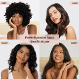 Ondulator din Satin Elindor®, Bucle fara Caldura, Protectie pentru Par, Confortabil, Negru