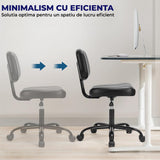 Scaun de Birou Elindor® Fără Brațe, Rotativ, Reglabil, Negru