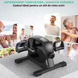 Mini Bicicleta de Exercitii Elindor®, Portabilă pentru Brațe și Picioare, Negru
