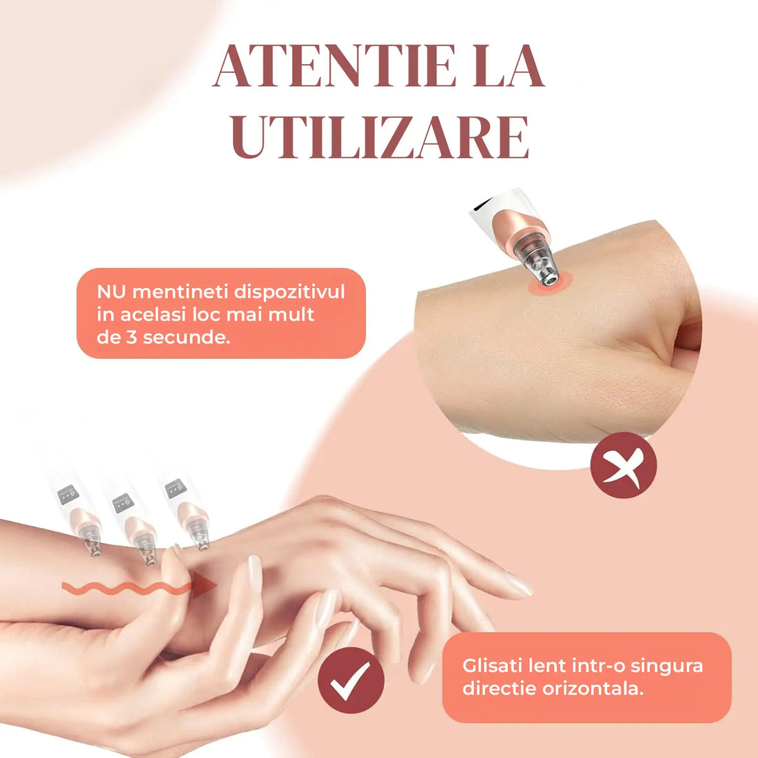 Aparat Extractie Puncte Negre Elindor®  3 Moduri de Putere, 5 Capete Speciale, Aspirator Profesional pentru Pori, Alb