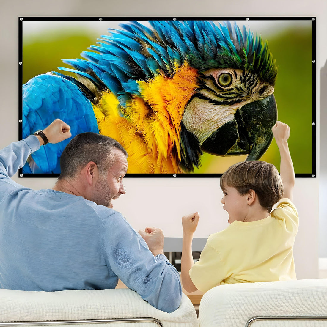Ecran Proiector Elindor® Portabil, 120 Inch, Panza Proiectie 4K, Pliabil, Montaj Rapid Interior si Exterior, pe Perete, Ideal pentru Videoproiector, Cinema Acasa, Prezentari si Evenimente, Negru