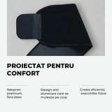 Centura Slabit Elindor® Tip Sweet Sweat, Centura Abdominala Fitness Unisex, Reglabila, Transpiratie Intensa, Echipament Termic Sport, 5 Marimi Disponibile, Antrenament Acasa sau Sala, Suport Lombar, Negru