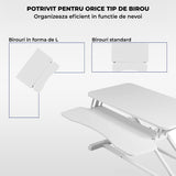 Suport Laptop Elindor® Pliabil pentru Birou, Alb