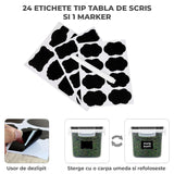 Set de 12 Caserole Elindor® Recipiente Ingrediente pentru Bucatarie, pentru Alimente Uscate, Recipient pentru Depozitare Cafea, Zahar, Paste, Cereale, Capac Etans, fara BPA, Potrivit pentru Congelator, Pix Alb Inclus si Etichete Negre, 9 x 10.5 x 15 cm, T