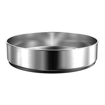 Organizator Rotativ 360° Elindor®, Otel Inoxidabil 304, 1 Nivel, Pentru Condimente, Cafea, Ceai, Borcane, Sticle, Produse Cosmetice, Accesorii Baie, Mirodenii, Dulapuri, Sertare, Bucatarie, Baie, Birou, Suprafata Antiaderenta, 19.5x6 cm, Argintiu