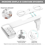 Bideu Retractabil pentru Toaletă cu Auto-Curățare, Control de Presiune, Igienă Personală, Gri