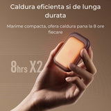 Set 2 Încălzitoare de Mâini Magnetice Reîncărcabile Elindor®, 5000mAh, 3 Trepte de Căldură, Rezistente la Apă