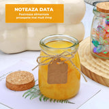 Set 20 Borcane Mici Elindor® din Sticla cu Capac Pluta, 200 ml, Borcane Iaurt, Desert, Miere, Marturii Botez, cu Etichete Personalizabile, Perfecte pentru Cadouri Creative si Evenimente Speciale, Transparent