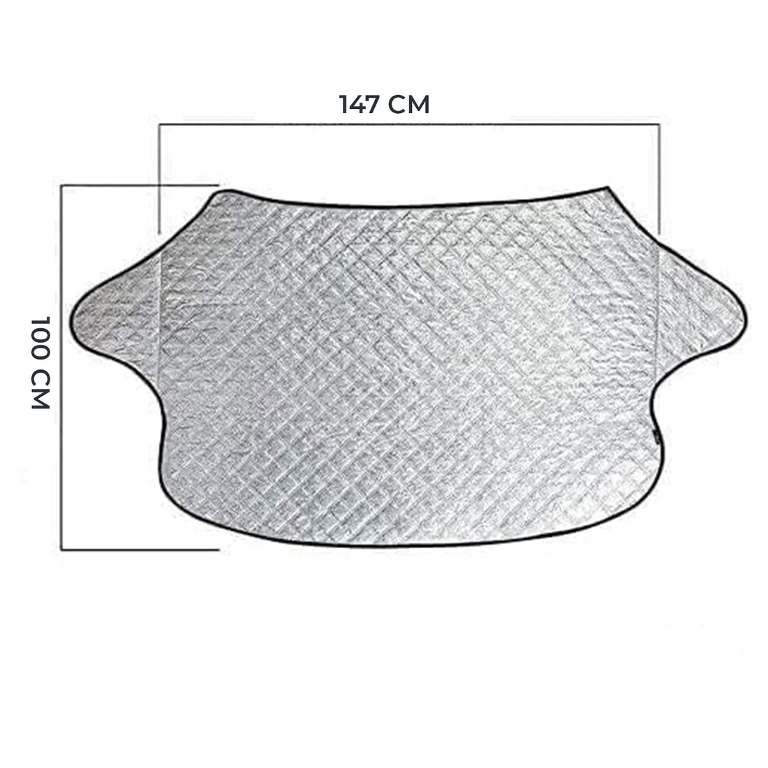 Parasolar Auto  pentru Parbriz Elindor® Material 4 Straturi, Protectie pentru Inghet, Zapada, Praf, Soare, 147 x 100 cm, Montare Usoara, Accesorii Masina, Argintiu