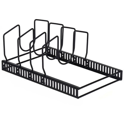 Suport Vase Reglabil Elindor® din Metal, Scurgator Vase si Organizator pentru Farfurii, Capace Oale, Tigai si Tavi, Uscator Vase Compact pentru Dulap, Chiuveta sau Blat, Suport de Vase pentru Bucatarie, Fier Negru, 30x19x13 cm