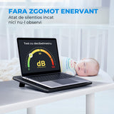 Cooler Laptop Elindor® 15.6-17 Inch, cu 3 Ventilatoare Blue LED, Silentios, USB Alimentare, Suport Reglabil, Design Slim, Negru