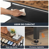 Organizator pentru Pantofi Elindor® Pantofar cu 5 Nivele Mari, Fara Gauri, Suport Metalic si MDF pentru Papuci, Dulap Hol, Dormitor, Economisire Spatiu, Depozitare Incaltaminte, 75 x 30 x 90 cm, Negru/Maro