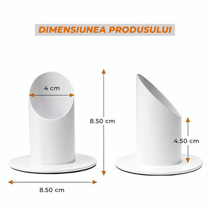 Suport Metalic pentru Lumanare Elindor®, Stil Minimalist, Ideal pentru Evenimente si Ambient, Material Durabil, Set de Spatiu pentru Decor, Suport Lumanare Elegant de Masa pentru Botez, Cununie, Aranjamente, Alb