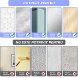 Set 5 Etajere Rafturi Pentru Baie Elindor® Fara Gaurire, Otel Inoxidabil, Fixare Adeziva, Negru