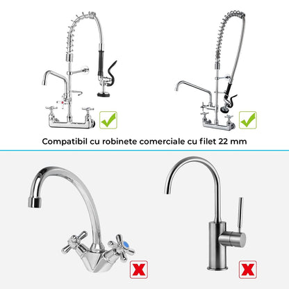 Kit pulverizator apă Elindor® pentru robinet comercial, chrome