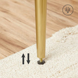 Set 2 Scaune Elindor® Ergonomice, Design Contemporan, Scaun cu Spatar si cu Manere, din Catifea cu Picioare Metalice Aurii, Potrivite pentru Living, Bucatarie, Birou, Dormitor, Latime Sezut 49 cm, 55.5 x 43 x 83 cm, Gri