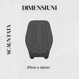 Husa Scaun Auto Premium Elindor® Universala, pentru Protectie Sezut Scaune, Ofera Protectie Pentru Bancheta Fata, Antialunecare, Piele PU, Material Respirabil, Buzunar Depozitare, Accesorii Masina Huse Interior 57x42 cm, Gri Inchis