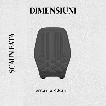 Husa Scaun Auto Premium Elindor® Universala, pentru Protectie Sezut Scaune, Ofera Protectie Pentru Bancheta Fata, Antialunecare, Piele PU, Material Respirabil, Buzunar Depozitare, Accesorii Masina Huse Interior 57x42 cm, Gri Inchis