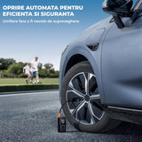 Compresor Auto Digital Elindor®,Portabil, 4000mAh, Negru