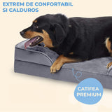 Pat confortabil pentru câini Elindor®, moale, mărimea M, 71x58x15 cm, gri