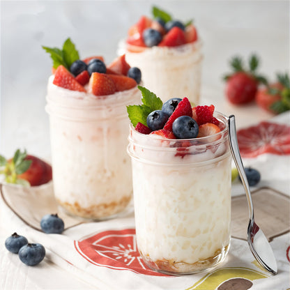 Set 6 Borcane din Sticla Elindor® cu Capac Ermetic, Borcan 240 ml Ideal pentru Miere, Dulceata, Condimente, Cafea, Zahar si pentru Fermentare Muraturi, Capace Metalice, Recipient Depozitare in Bucatarie, Transparent