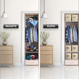 Set 6 Cutii Depozitare Elindor® Pliabile, Tip Sertar, Organizator pentru Dormitor Studentesc, Organizatoare pentru Dulap, Cutie Organizare, Cos Multifunctional, Separator Haine, Paturi, Jucarii, Pentru Dormitor, Living, 26.5 x 26.5 x 28 cm, Bej