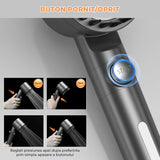 Para Dus cu Filtru 15 Straturi Elindor® Elimina Clor, Metale Grele, Impuritati, 4 Tipuri Jet, Perie Masaj Silicon, Furtun 1,5 m, Instalare Rapida, Pachet Complet cu Garnituri si Banda Etansare, Gri