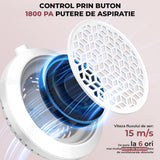 Aspirator Praf Unghii Elindor®, Colector Profesional Manichiura si Pedichiura, 8000 RPM, Aparat cu Ventilator Puternic si Filtru, 10x Viteza Reglabila, Design Compact si Portabil, 25.5x21x7 cm, Ideal pentru Salon sau Acasa, Alb