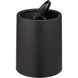 Cos de Gunoi Cosmetic Elindor® cu Capac Tip Swing si Recipient Interior, Capacitate 6L, Galeata Detasabila, Multifunctional, Ideal in Bucatarie, Baie, Birou, Camara, Living, Dormitor, Potrivit pentru Colectare Selectiva, 25.5 × 21 cm, Negru