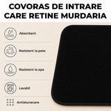 Covoras Antiderapant Elindor® pentru Intrare Casa, Lavabil la Masina, Super Absorbant, Moale, Durabil, Talpa Cauciucata Anti-Alunecare, Usor de Curatat, Pentru Interior si Exterior, 90 x 60 cm, Negru