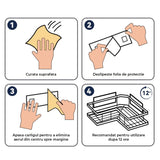 Set 3 Rafturi de Dus Elindor® Polita cu Adeziv, Etajera de Baie pentru Colt, Raft cu Carlige, Suport Prosop si Sapun, din Inox, Organizator Baie sau Etajere Depozitare in Bucatarie, Accesorii, 23 x 8.3 x 23 cm, Negru