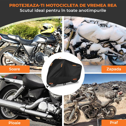 Husă Motocicletă XL Elindor®, Impermeabilă, Neagră