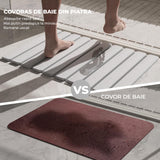 Covor de Baie Elindor® Pliabil, din Diatomit, Antiderapant, Absorbant, Dreptunghiular, Potrivit in Fata la Cada, Cabina de Dus, WC, Chiuveta, Model Uni, 60 x 39 x 1 cm, Alb