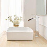 Baterie Chiuveta Vas Elindor®, Robinet Cascada, Design Modern, Alama Solida, Argintiu