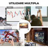 Ecran Proiector Elindor®, 150 Inch, Portabil, 16:9 HD 4K, Negru