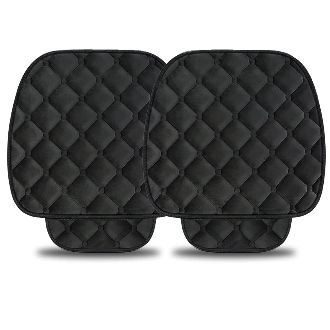 Set 2 Huse Universale Negre de Scaune Auto Elindor®, Anti-Alunecare, Husa Sezut Scaun Sofer din Plus, Bumbac, Matase Elastica, Design Premium pentru Interior Masina, 51x50 cm